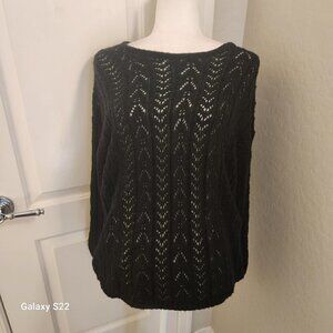 Anthropologie Black Bishop & Young Crochet Sweater. NWT. Size XS